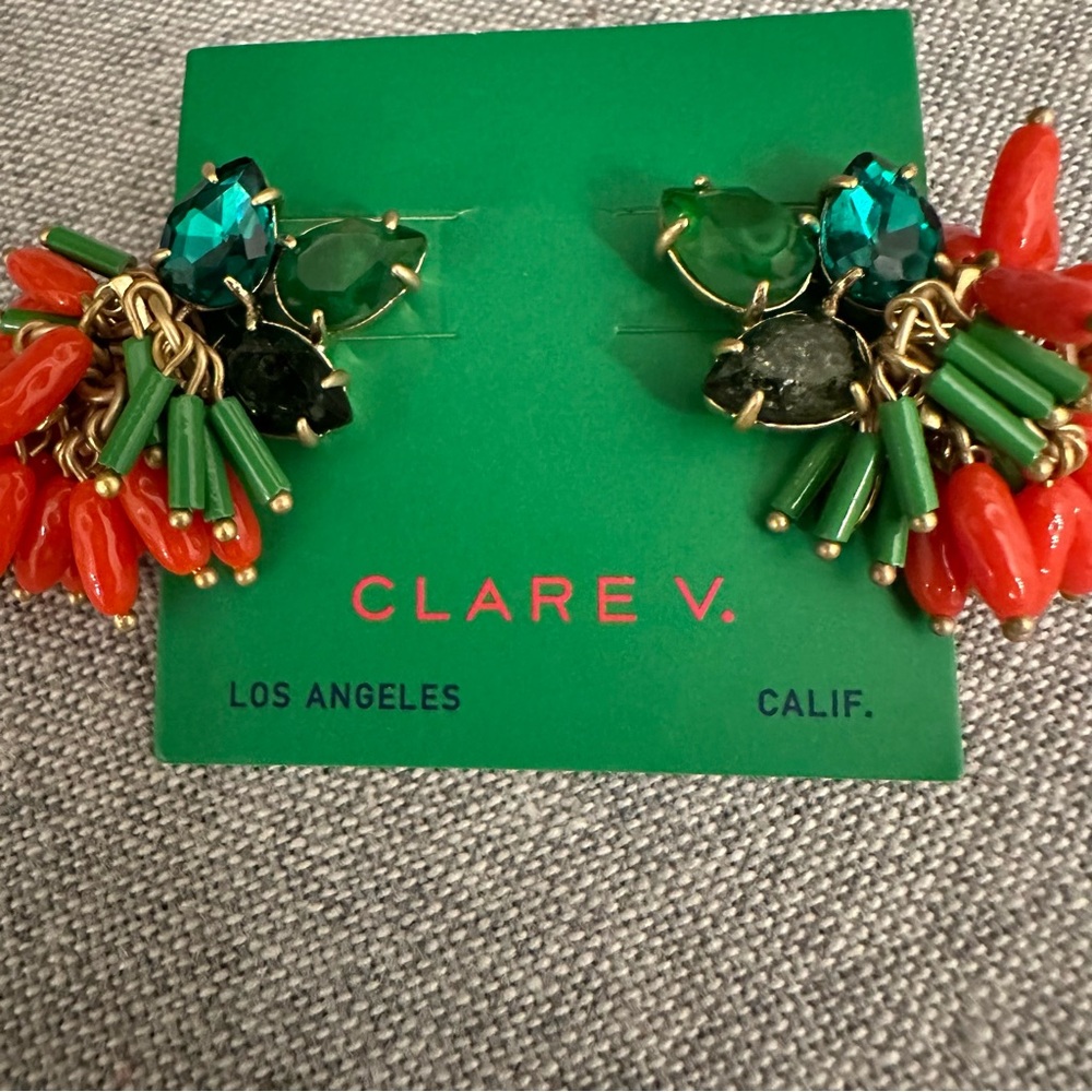 Clare V. Strawberry Drop earrings NWT - Picture 4 of 7